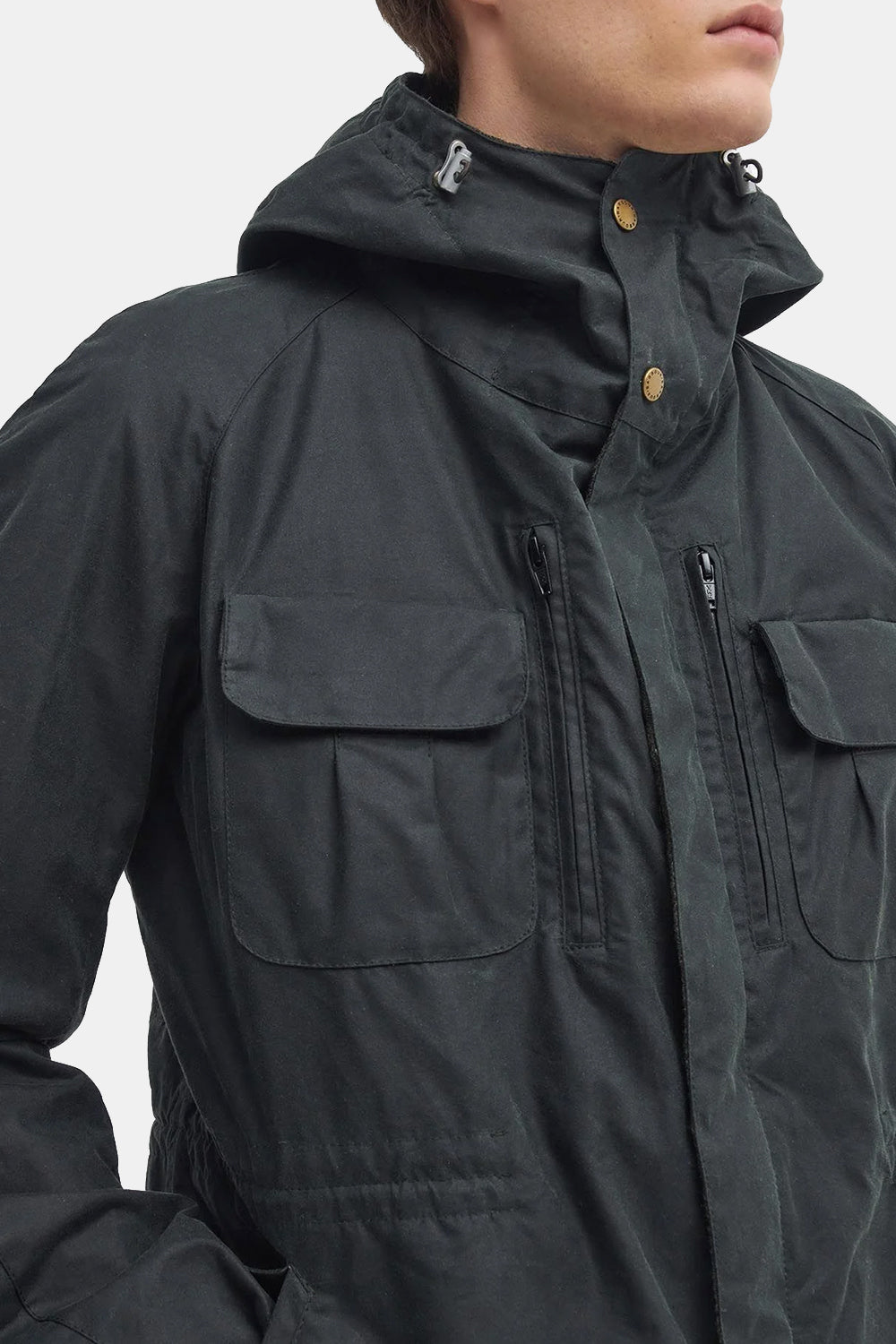 Barbour X to Ki to Bicycle Wax Jacket (Sage)