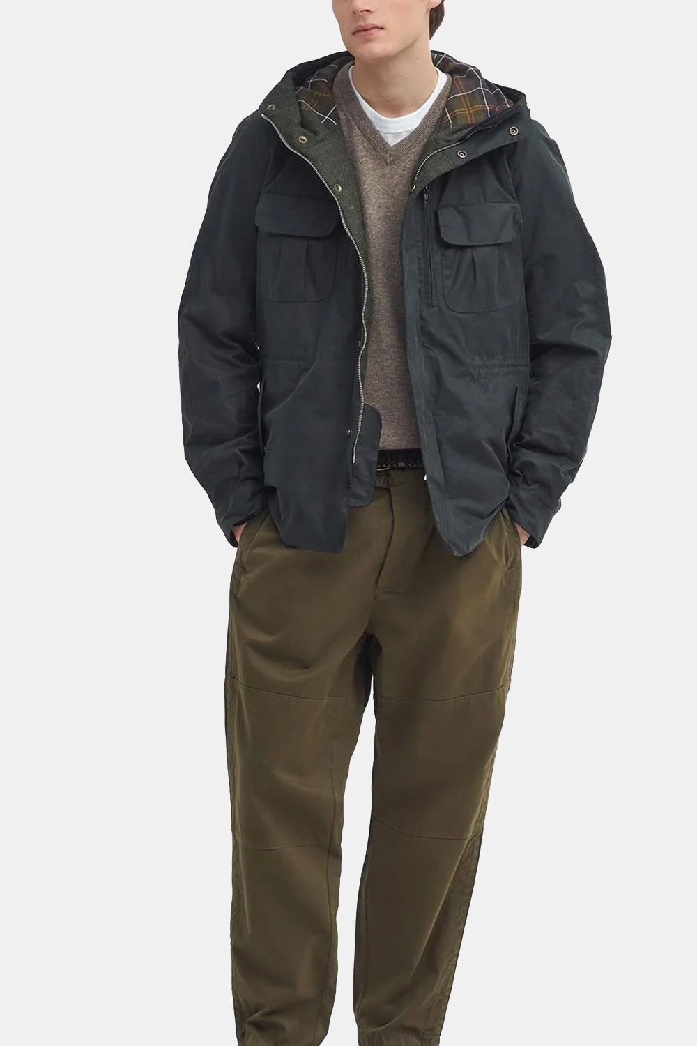 Barbour X to Ki to Bicycle Wax Jacket (Sage)