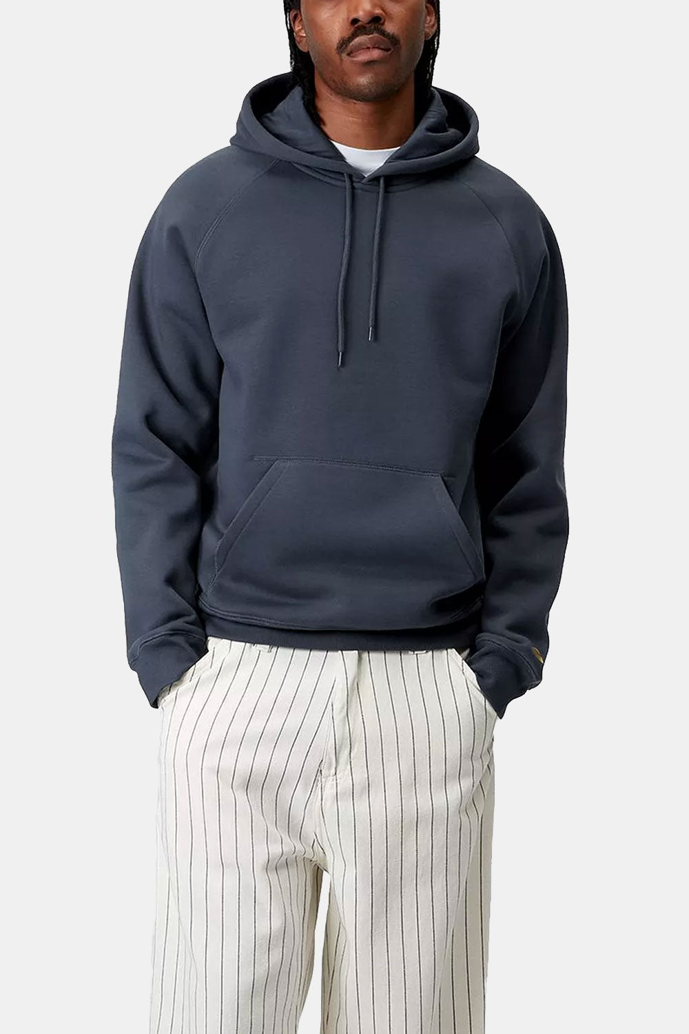 Carhartt Wip مقنعن مطاردة العرق (الأزرق/الذهب الغسق)