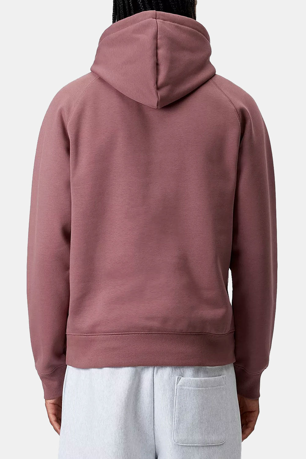 Carhartt Wip مقنع المقنع المطاردة عرق (غسق الوردي/الذهب)
