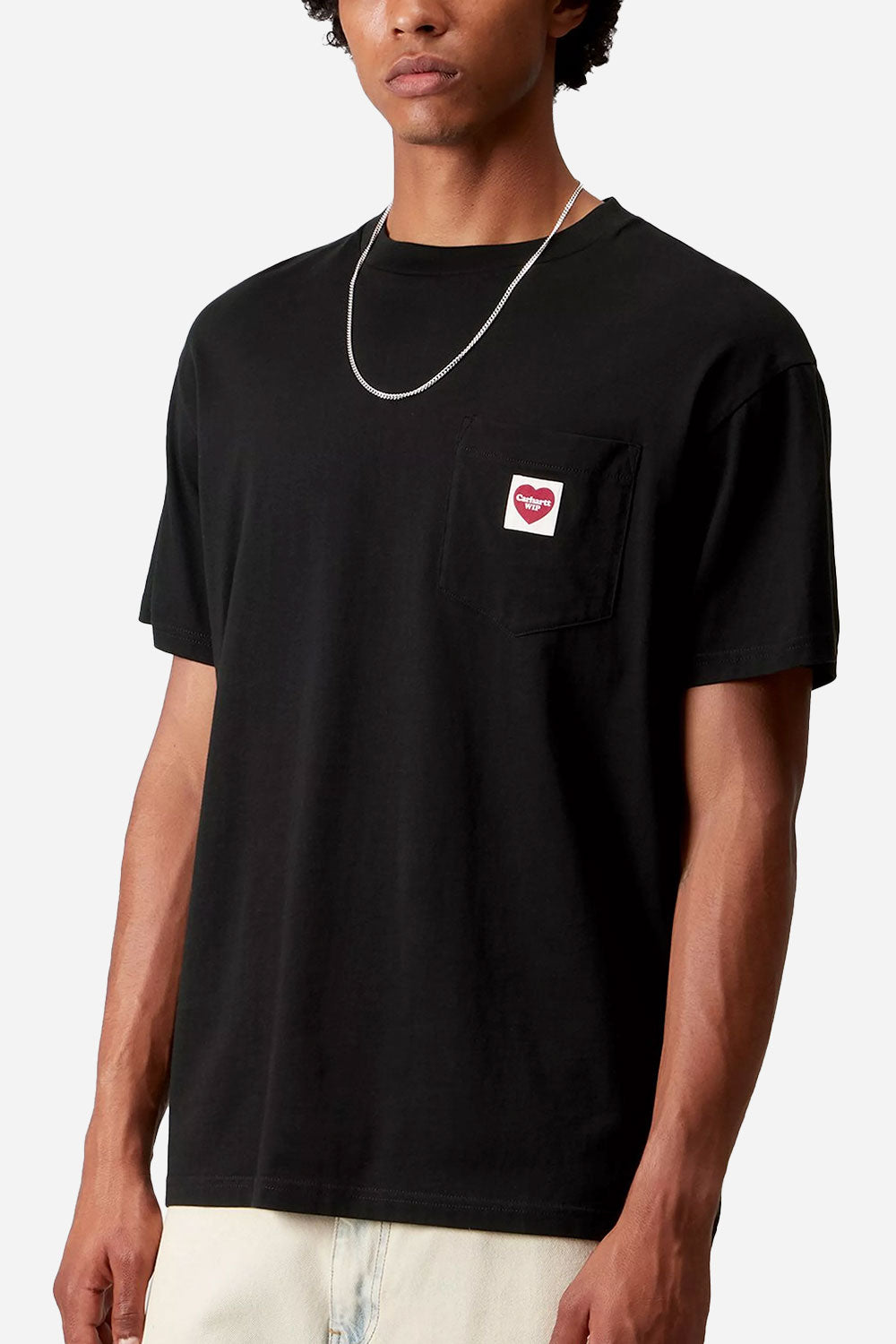 تي شيرت قميص القلب القصيرة في Carhartt Wip (أسود/أحمر)
