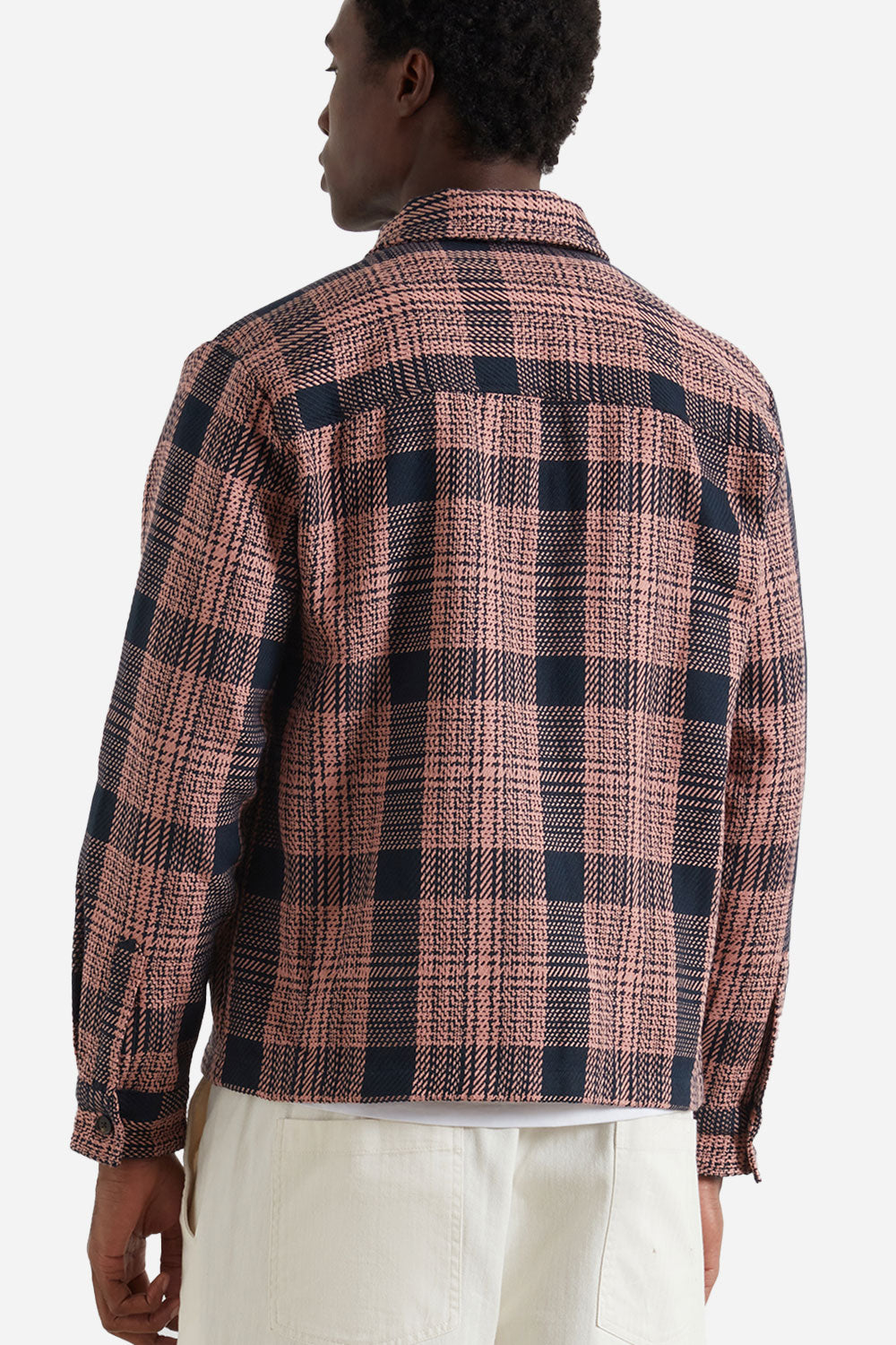 Farah Etienne Long Sleeve Check Zip (True Navy)