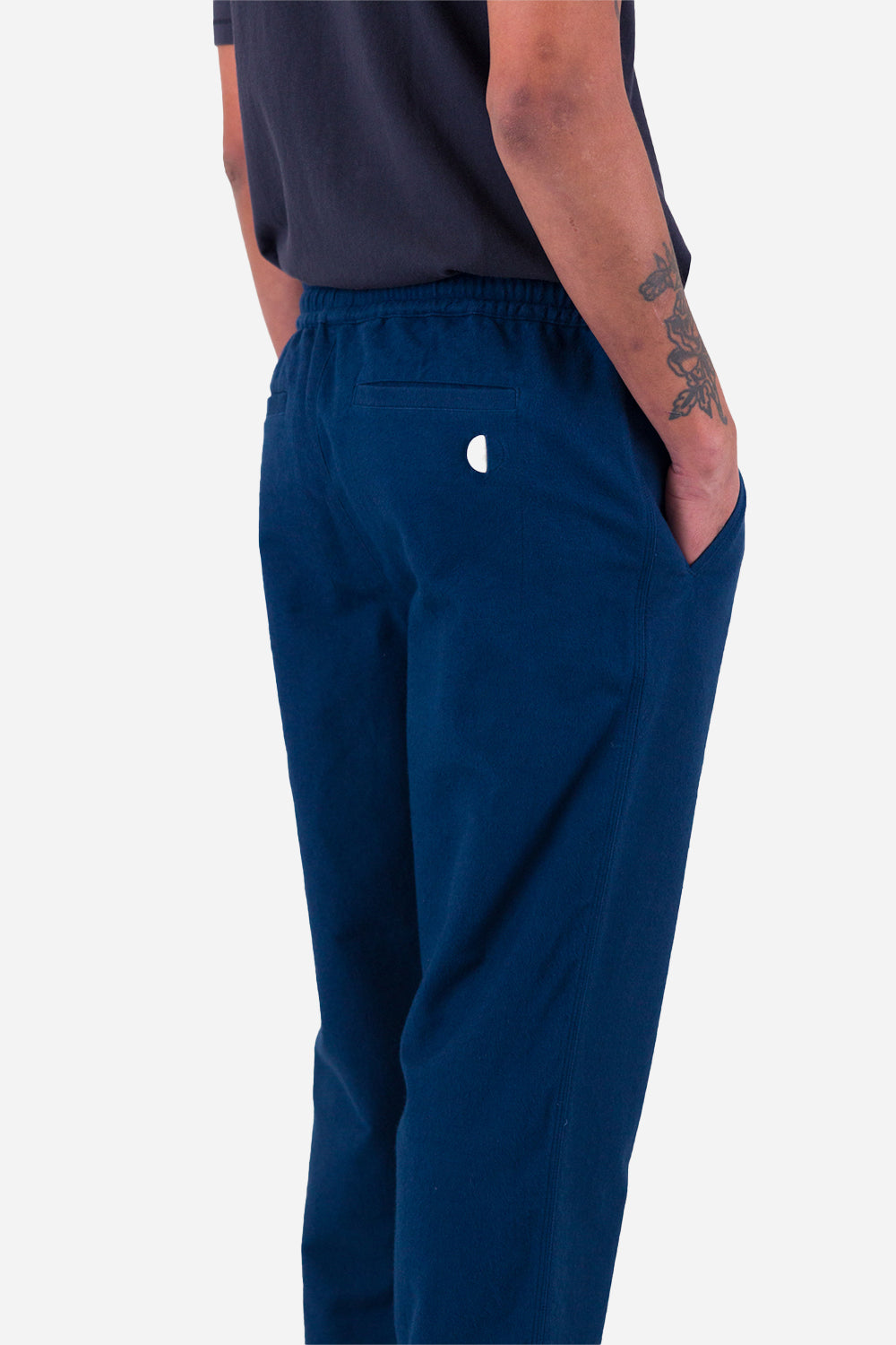 Pank Drawcord Assembly Pant (Moleskin الحبر الأزرق)