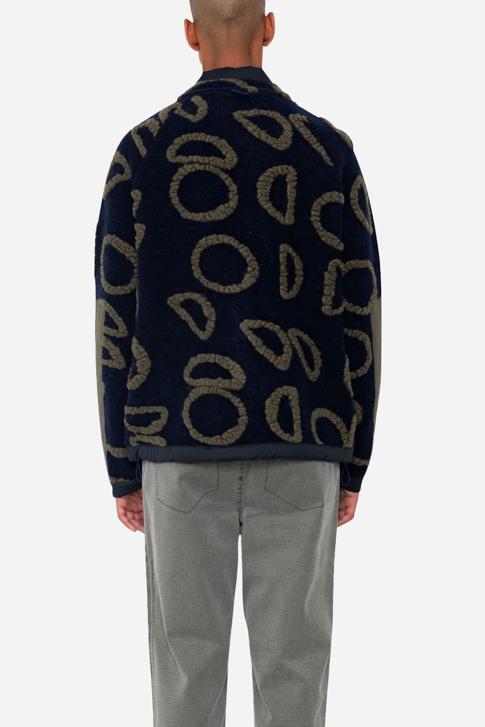 Folk Signal Fleece (Navy Circle Jacquard)
