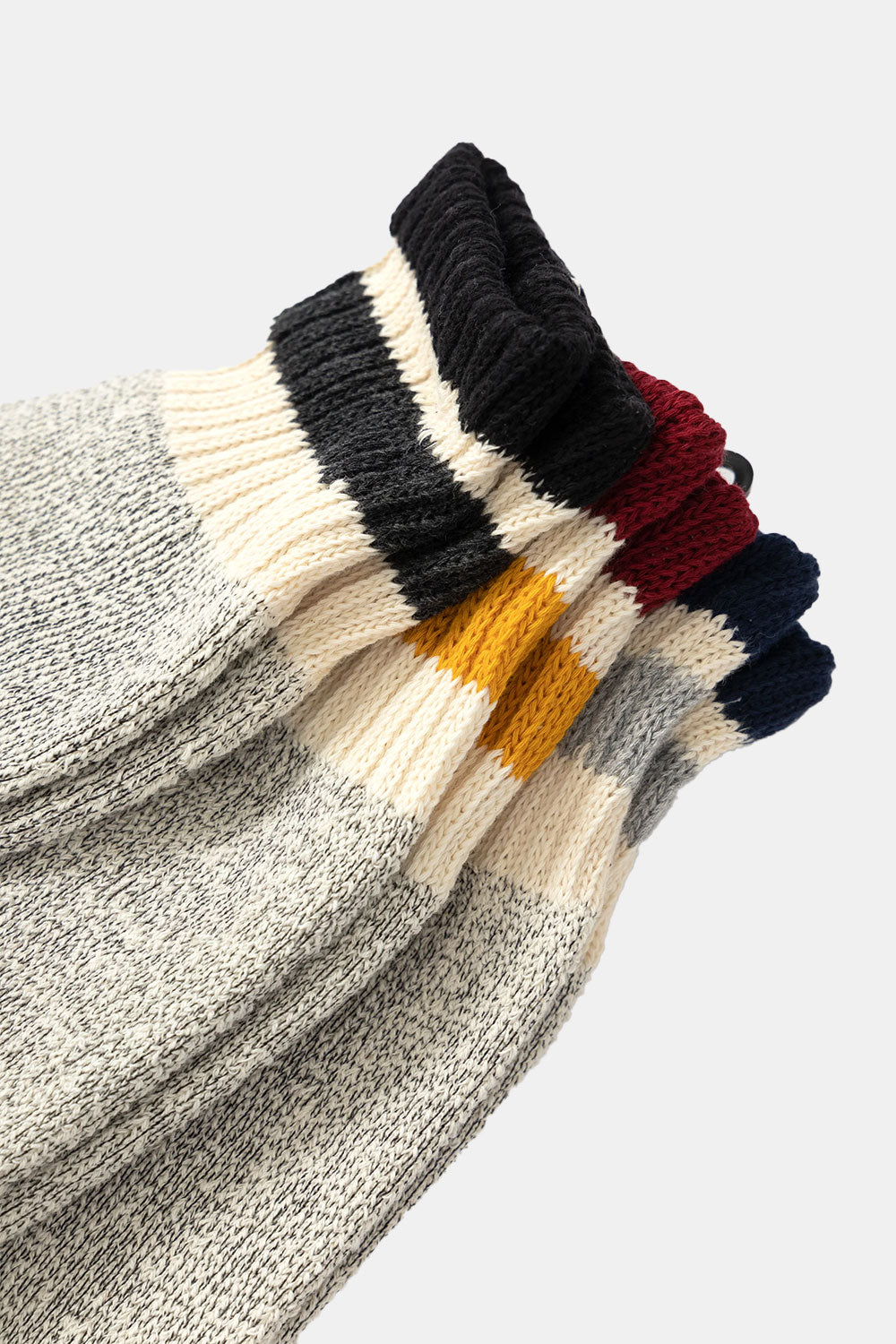 Healthknit 3 Pack Stripe Crew Socks (Grey Multi)