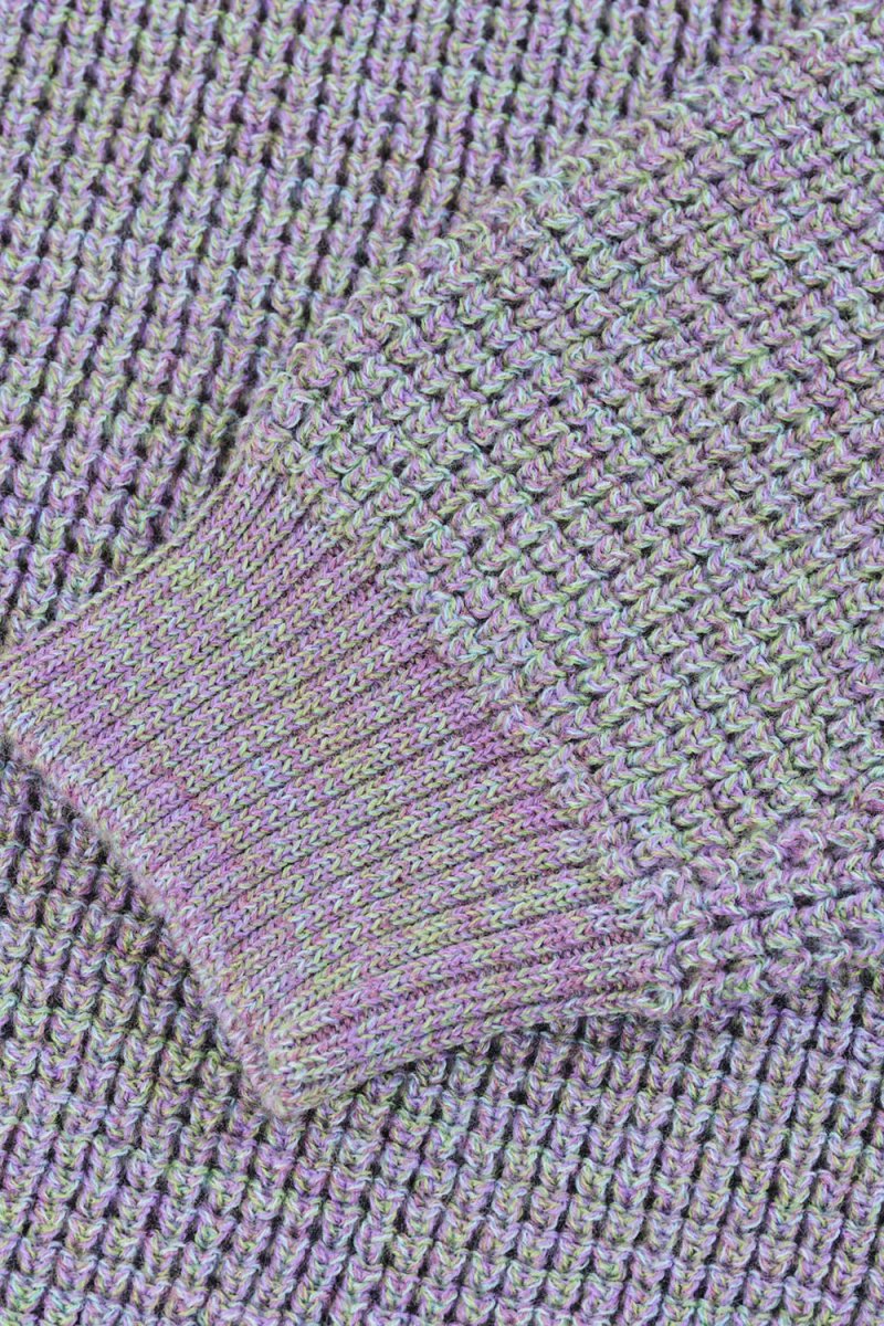 Anonymous Ism Mix Crew Neck Knit (Purple) | Knitwear