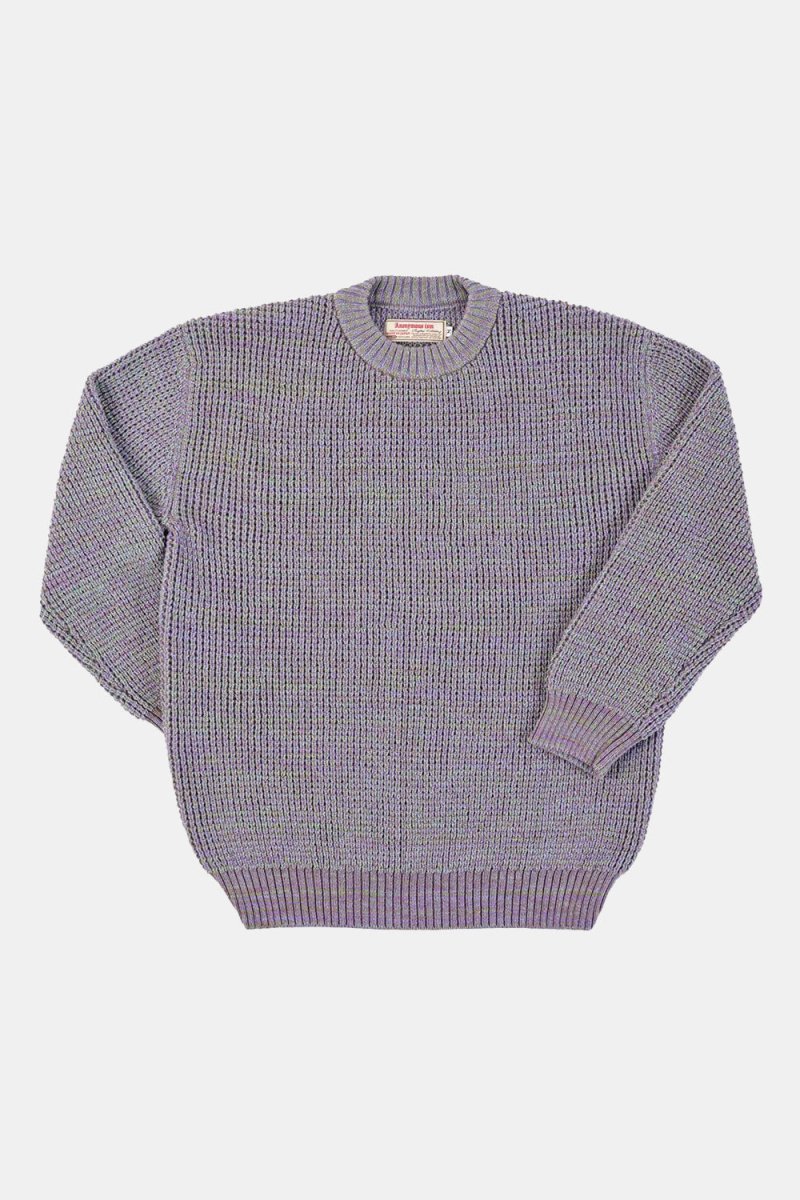 Anonymous Ism Mix Crew Neck Knit (Purple) | Knitwear