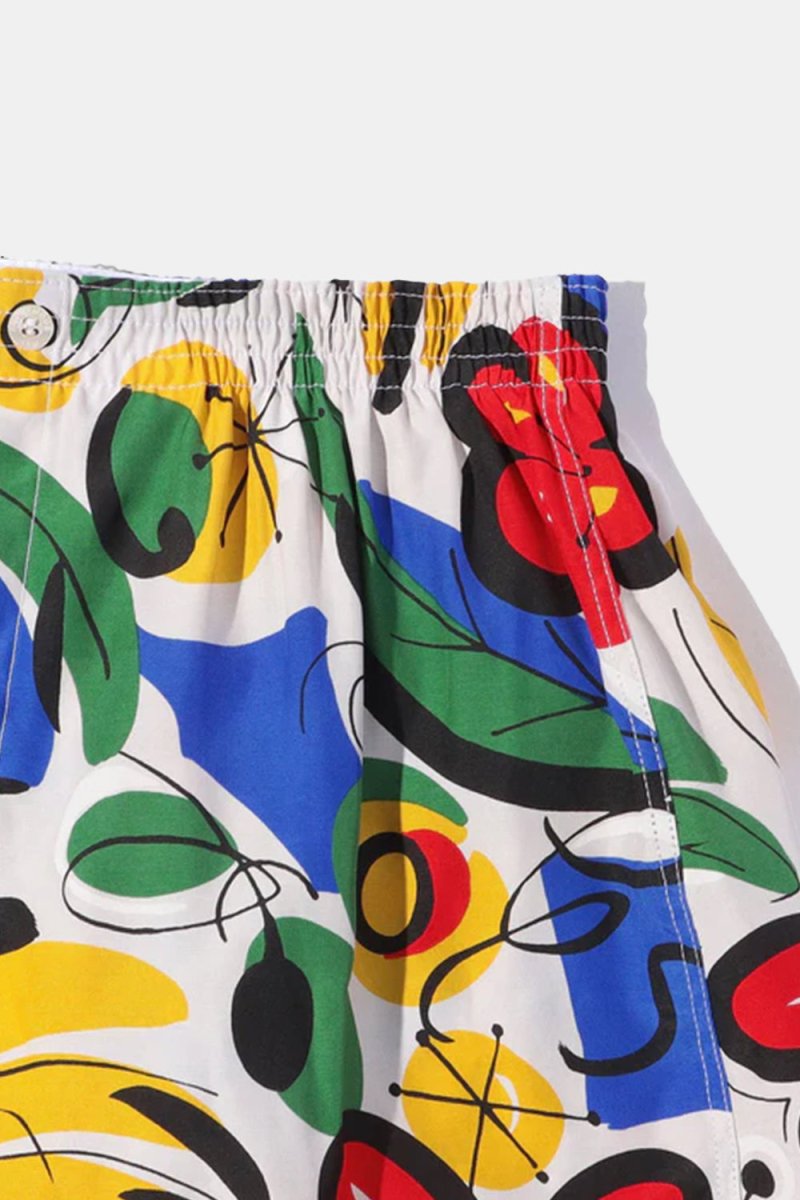 Anonymous Ism Rayon Ette Flower Pattern Boxers (Blue/Green/Yellow) | Underwear