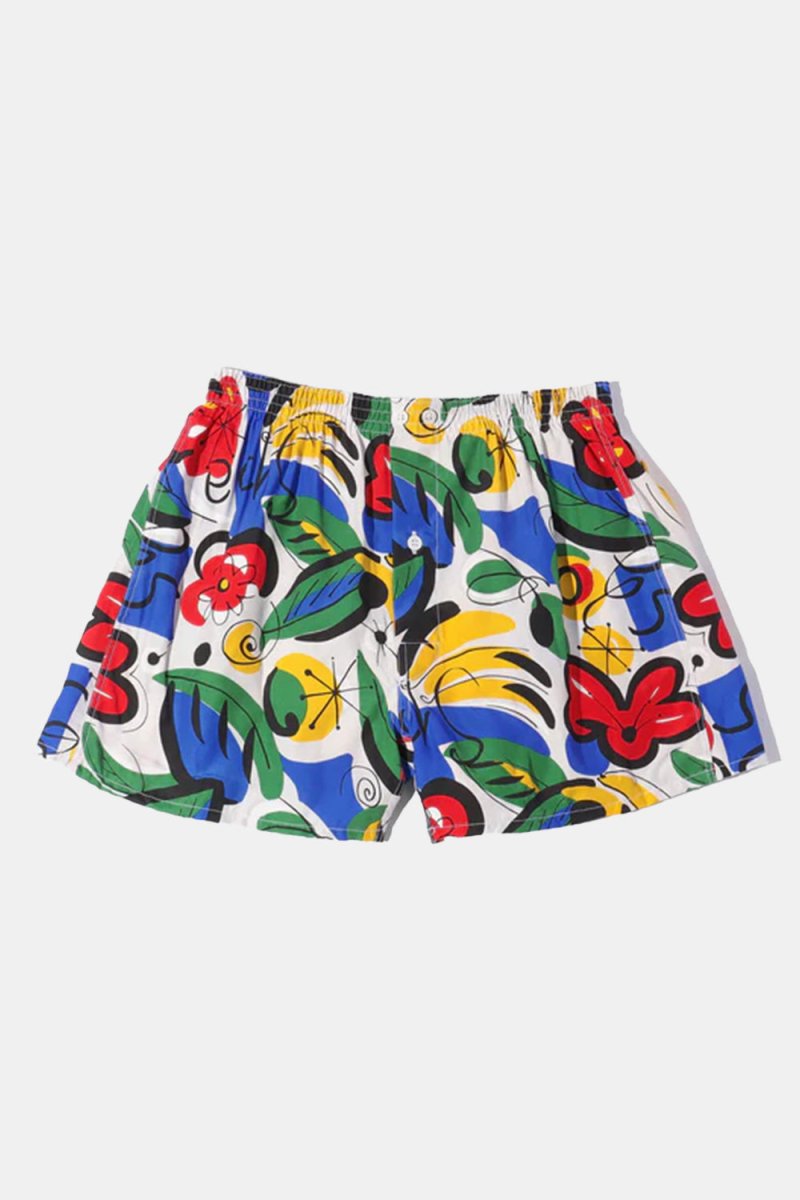 Anonymous Ism Rayon Ette Flower Pattern Boxers (Blue/Green/Yellow) | Underwear
