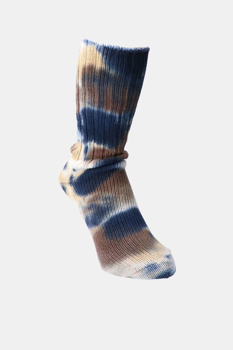 Anonymous Ism Scatter Dye Crew Socks (Navy Melange) | Socks