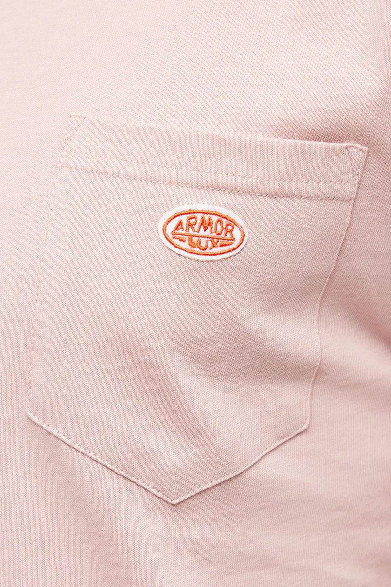 Armor Lux Heritage Pocket T-Shirt (Antic Pink) | T-Shirts