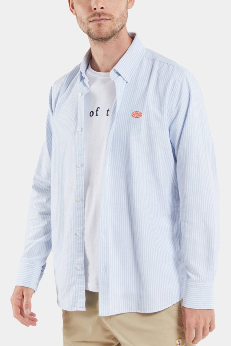 Armor Lux ML Oxford Stripe Shirt (Blue Sky / Milk) | Shirts