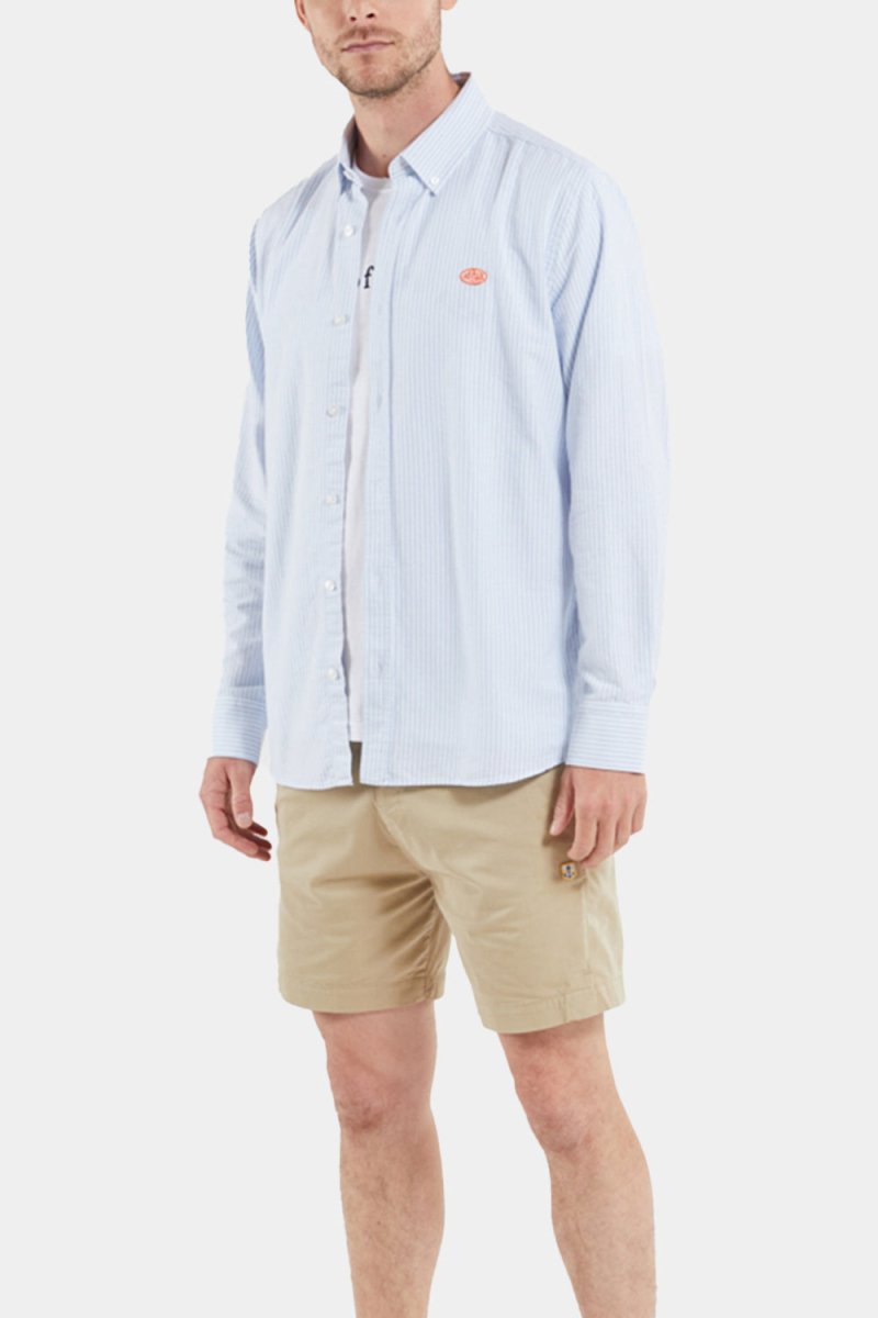 Armor Lux ML Oxford Stripe Shirt (Blue Sky / Milk) | Shirts