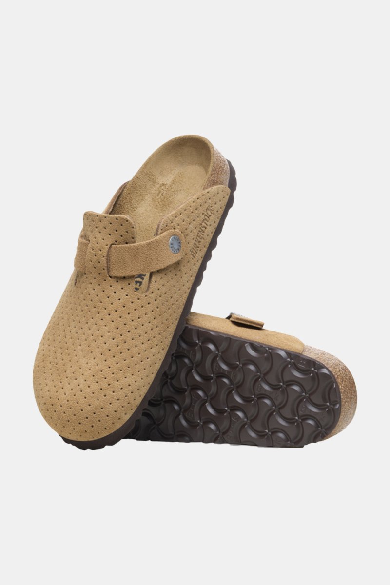 Birkenstock Boston BS Suede Embossed (Emboss Dots New Beige) | Sandals