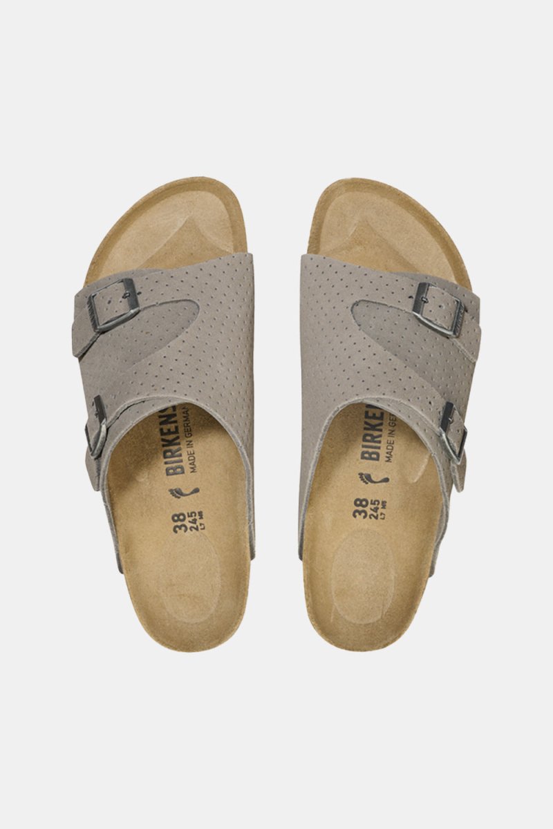 Birkenstock Zürich BS Suede Embossed (Emboss Dots Stone Coin) | Sandals