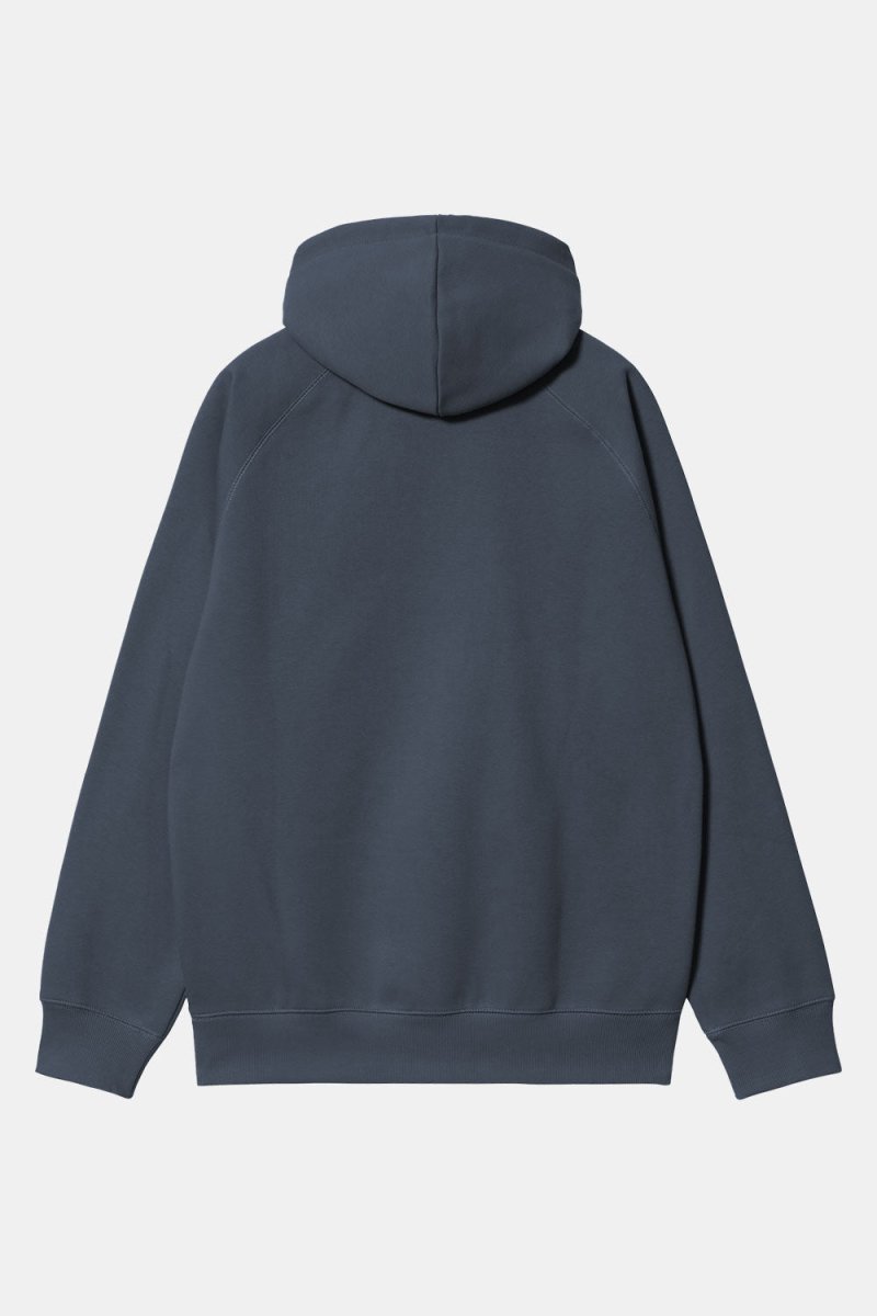 Carhartt WIP Hooded Chase Sweat (Dusky Blue/Gold) | Sweaters