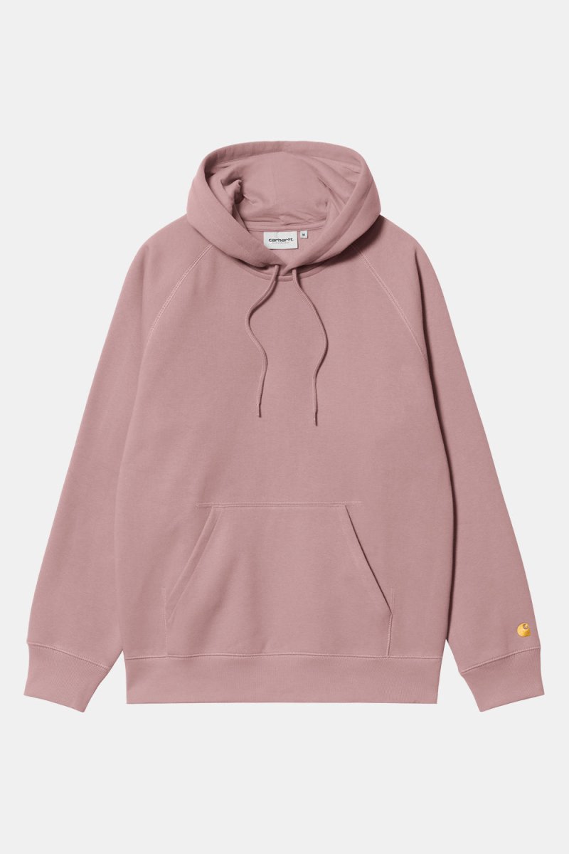 Carhartt WIP Hooded Chase Sweat (Glassy Pink/Gold) | Sweaters
