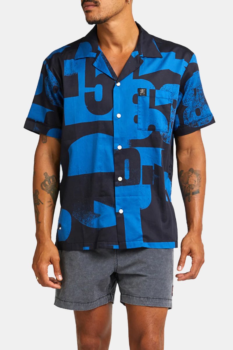 Deus Arithmetic Short Sleeve Shirt (Blue) | Shirts