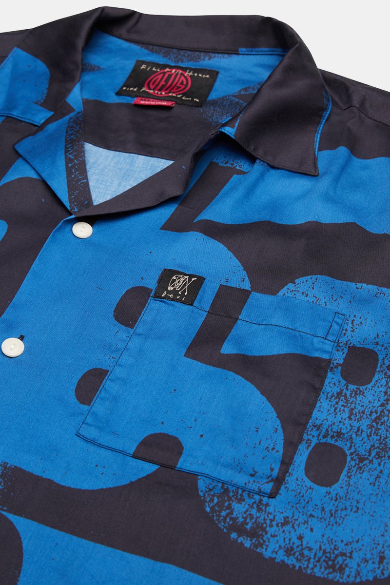 Deus Arithmetic Short Sleeve Shirt (Blue) | Shirts