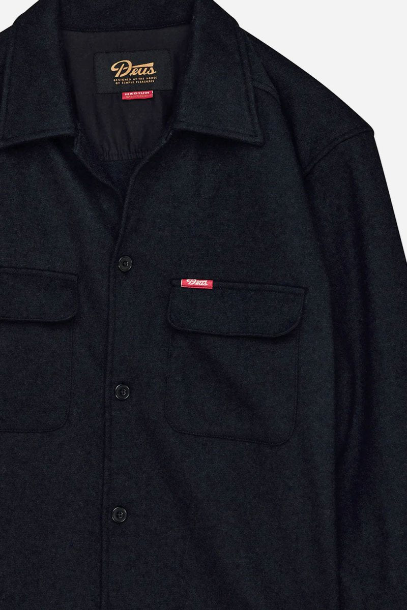 Deus Clayton Wool Shirt (Black) | Shirts