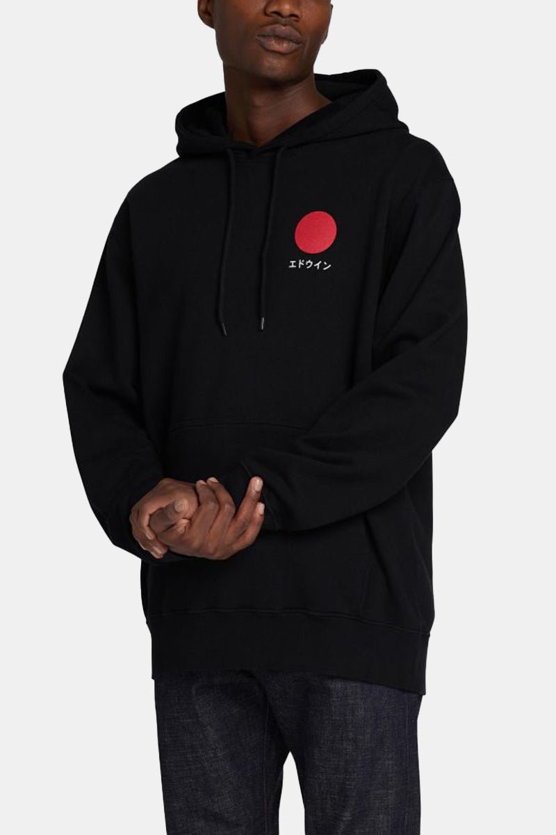 Edwin Japanese Sun Hooded Sweatshirt (Black) | Sweaters