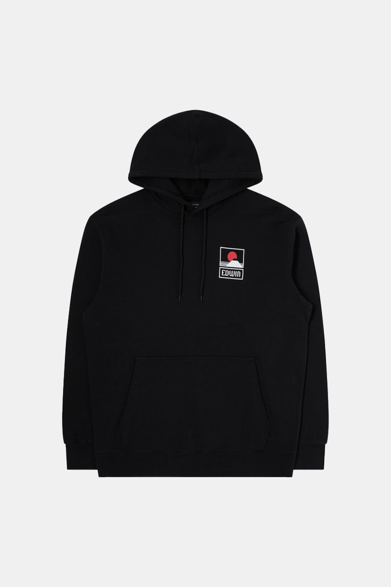 Edwin Sunset On Mount Fuji Hooded Sweatshirt (Black) | Sweaters