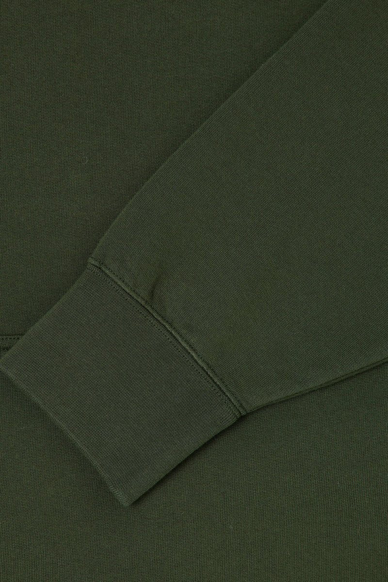 Edwin Sunset On Mount Fuji Hooded Sweatshirt (Kombu Green) | Sweaters