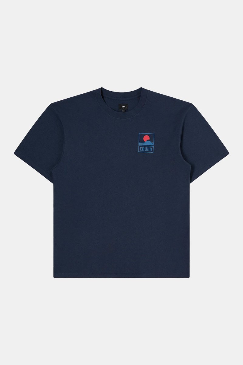 Edwin Sunset On Mount Fuji T-Shirt (Navy Blazer) | T-Shirts