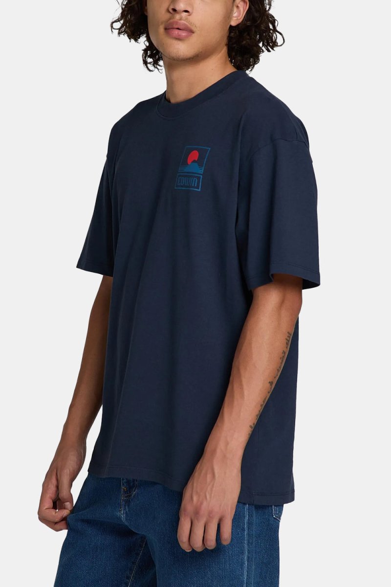 Edwin Sunset On Mount Fuji T-Shirt (Navy Blazer) | T-Shirts
