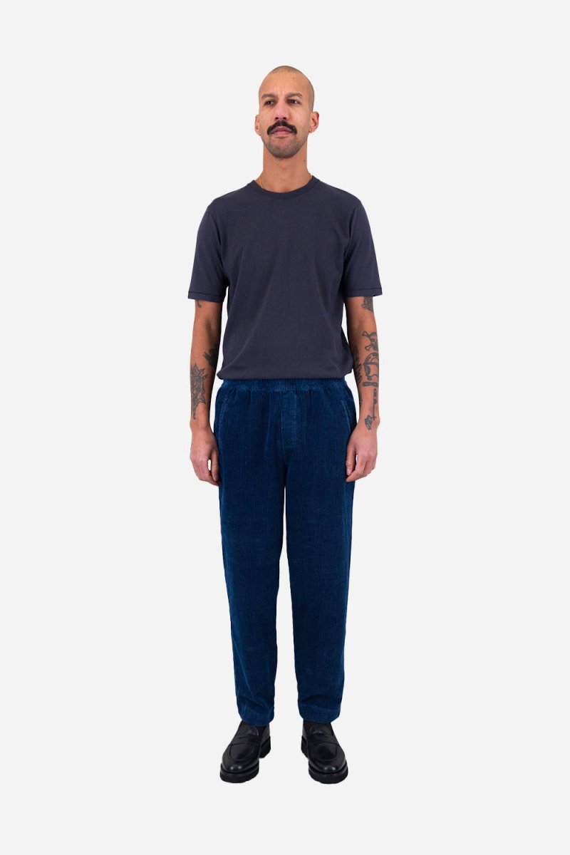Folk Drawcord Assembly Pant (Washed Indigo Cord) | Trousers
