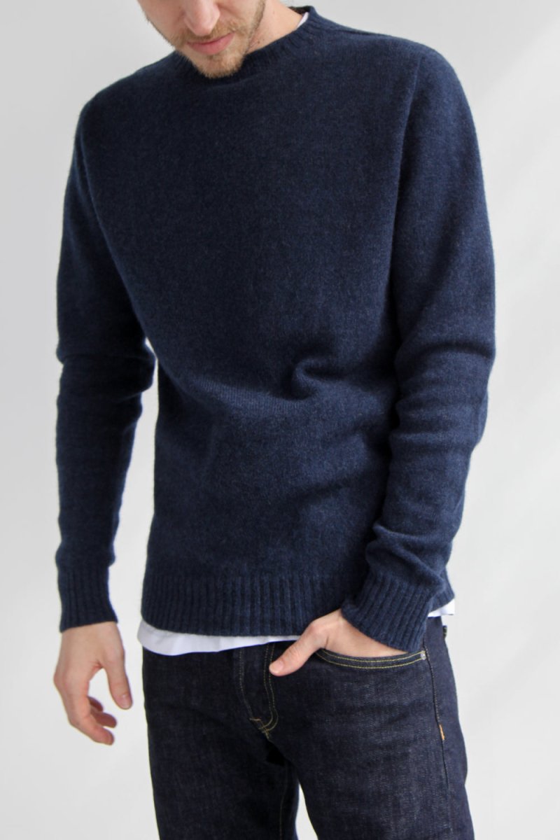 Half-Dozen Supersoft Wool & Cashmere Crew (Bakjal Navy) | Knitwear