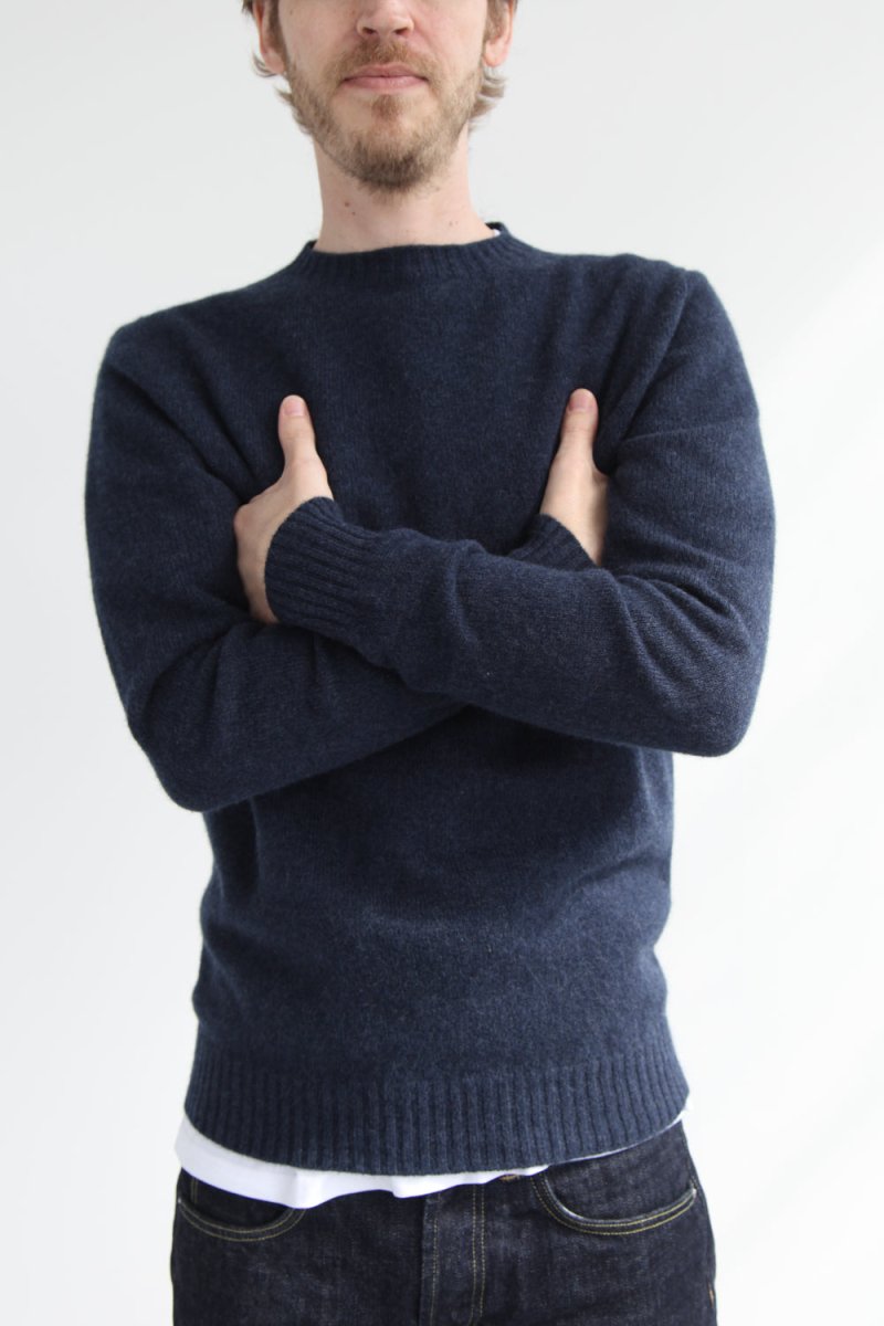 Half-Dozen Supersoft Wool & Cashmere Crew (Bakjal Navy) | Knitwear