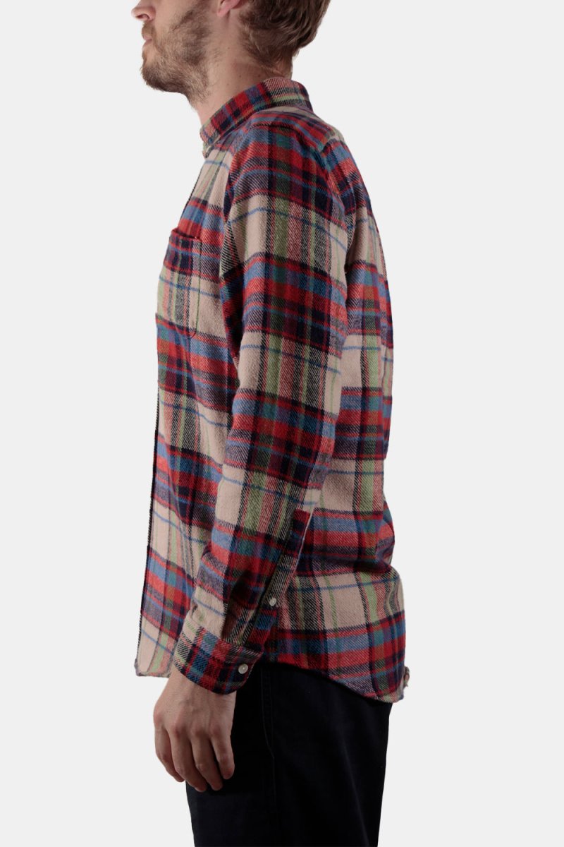 Portuguese Flannel Crush ESP Check Shirt (Red / Ecru) | Shirts