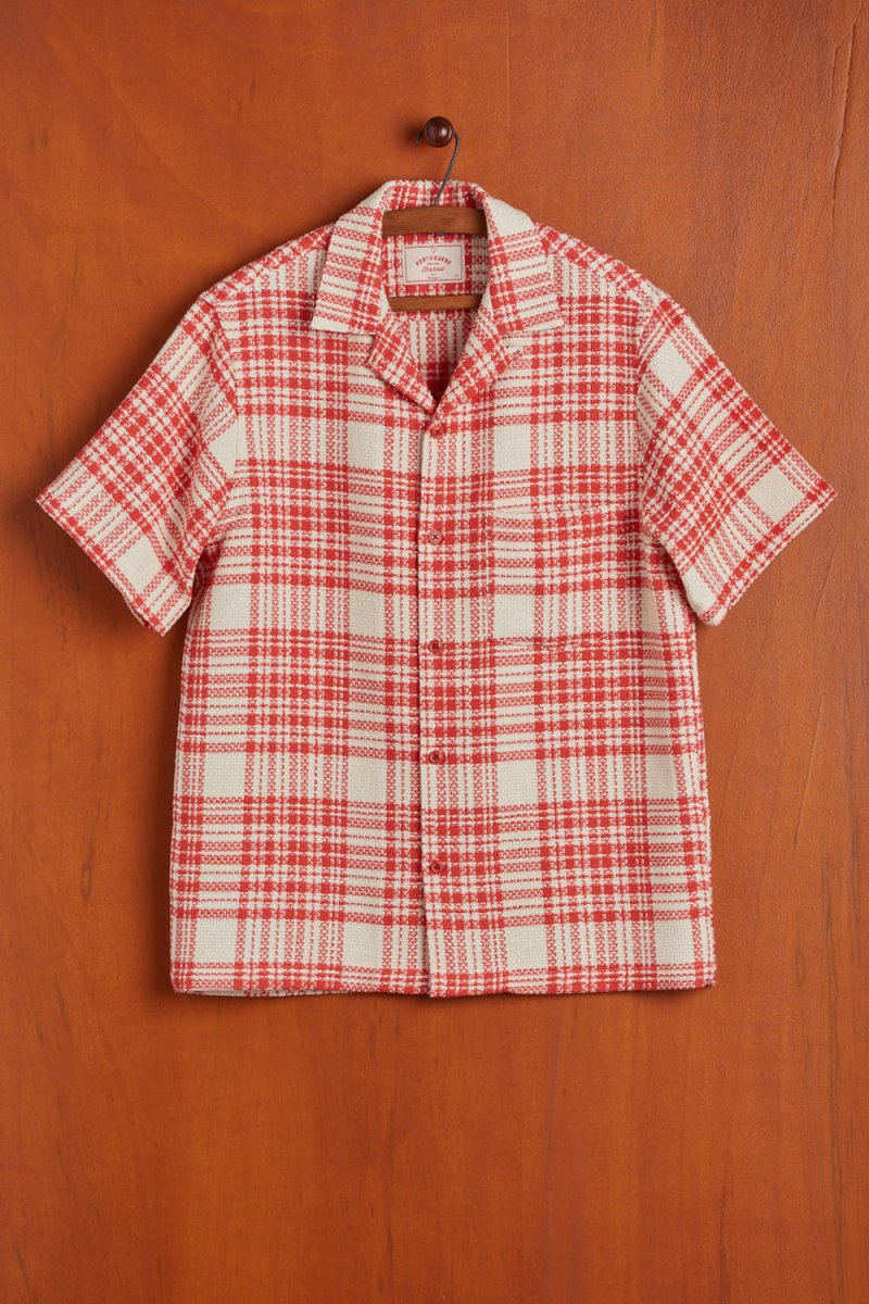 Portuguese Flannel Garden Plaid Shirt (Red) | Shirts