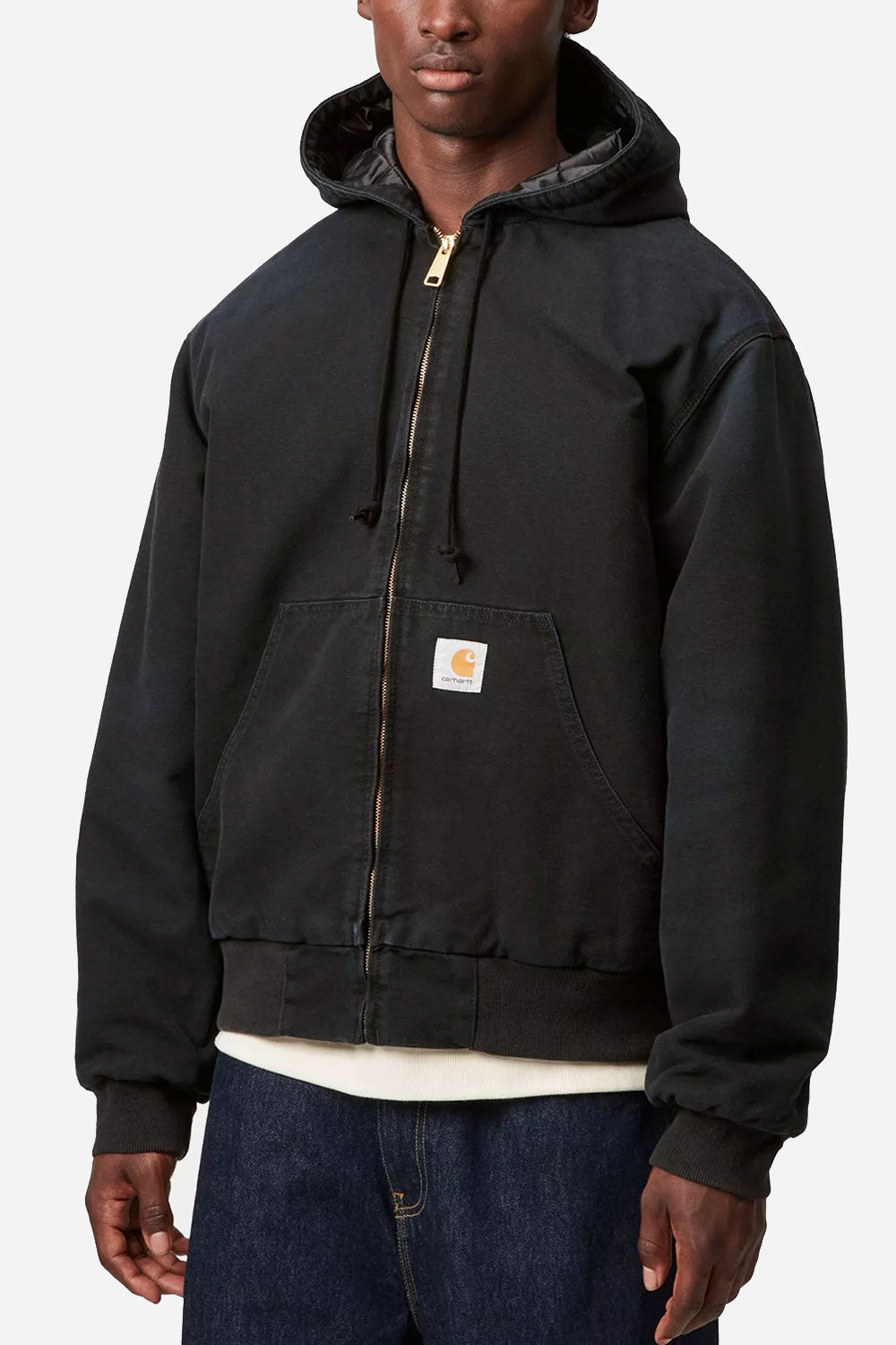 سترة Carhartt WIP OG Active (قماش أسود/حجري)