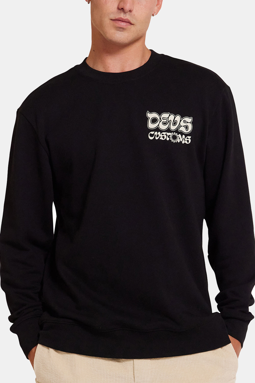 سويت شيرت Deus Rinse Wash Crew (أنثراسايت)