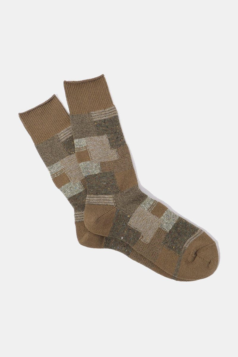 Anonymous Ism Patchwork Crew Socks (Olive Green) | Socks