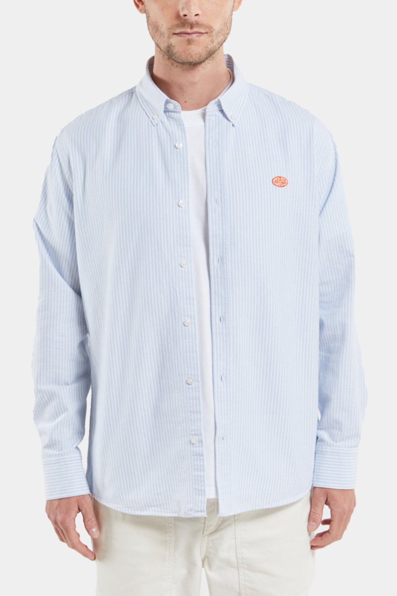 Armor Lux ML Oxford Stripe Shirt (Blue Sky / Milk) | Shirts