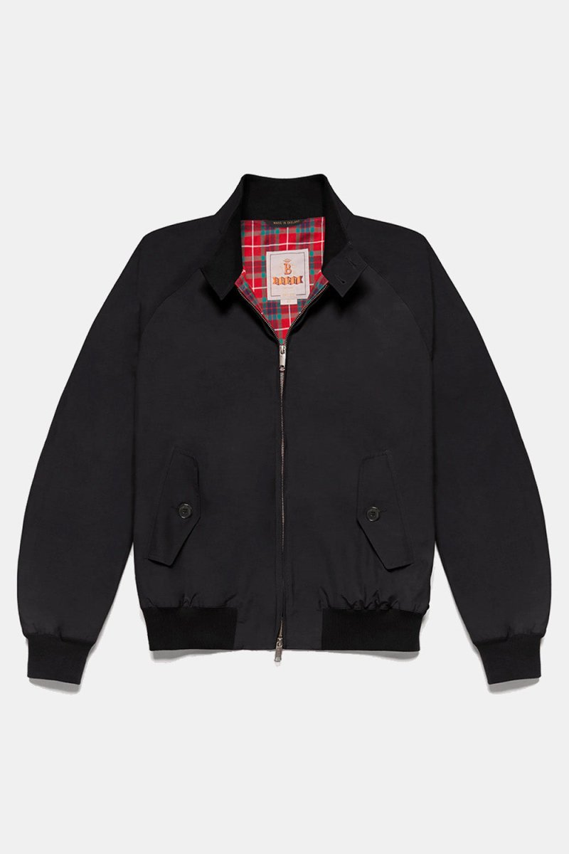 Baracuta G9 Classic Cotton-Blend Harrington Jacket (Black) | Jackets