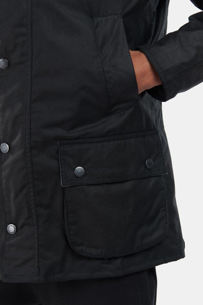 Barbour Bodey Waxed Jacket (Black/Grey Stone) | Jackets