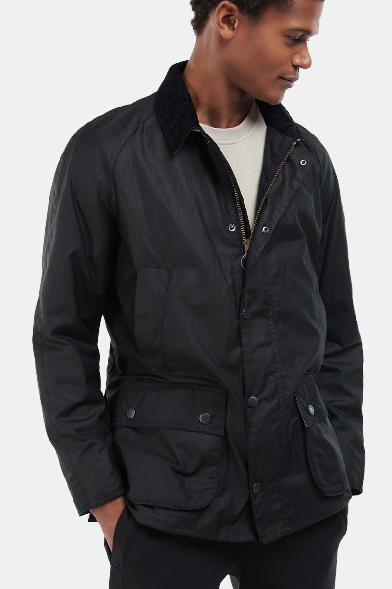 Barbour Bodey Waxed Jacket (Black/Grey Stone) | Jackets