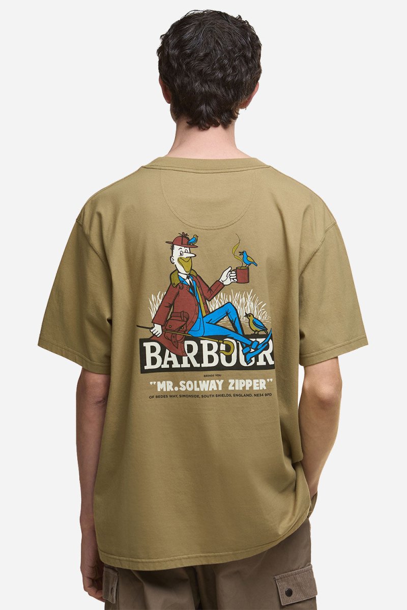 Barbour Campbell OS Graphic T-Shirt (British Khaki) | T-Shirts