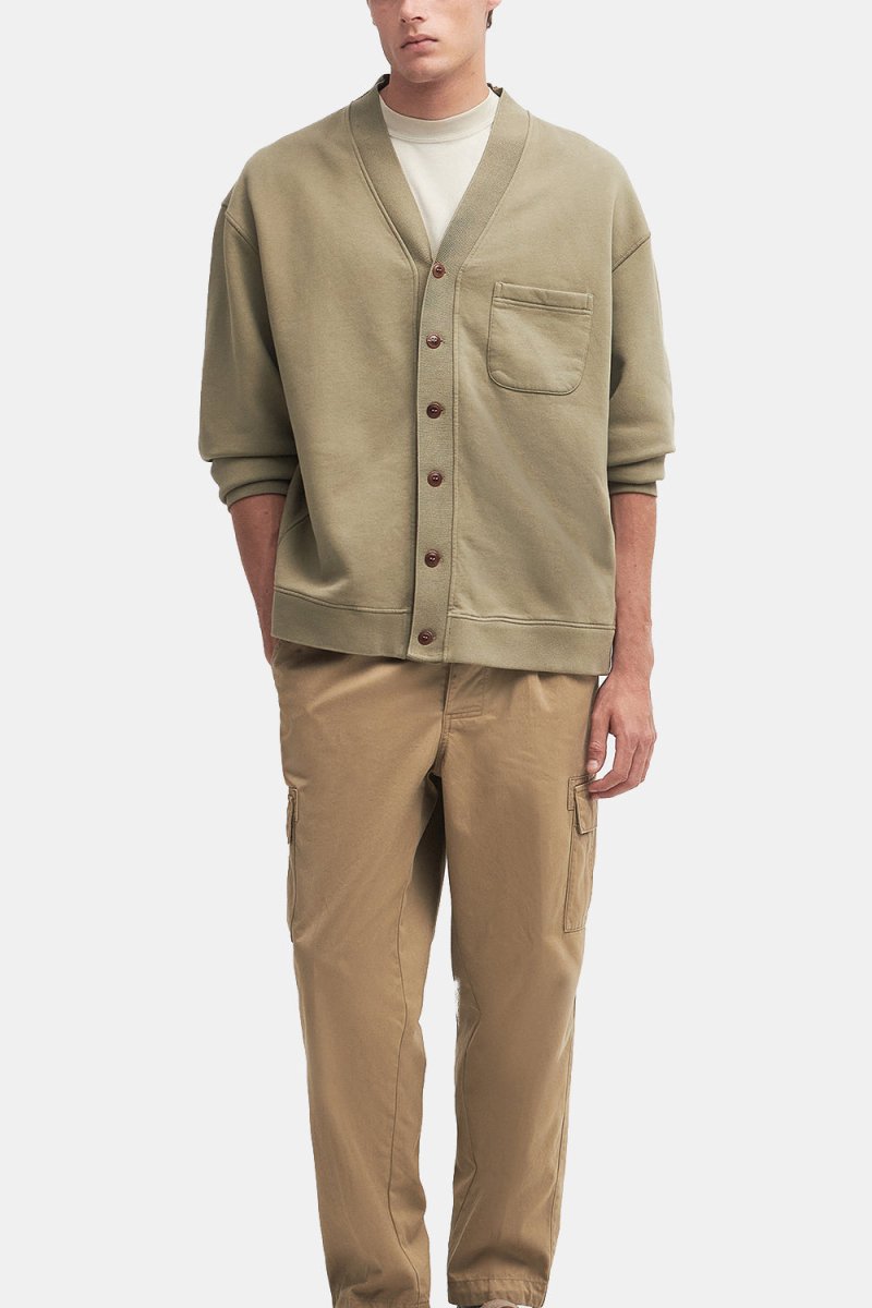 Barbour Donnington Cardigan (Bleached Olive) | Sweaters