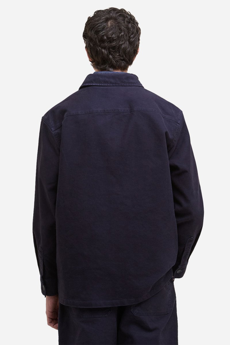 Barbour Wewbirch OS Cotton Sateen Overshirt (Navy) | Shirts