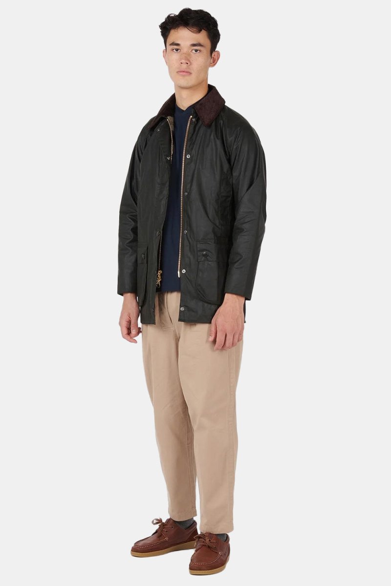 Barbour White Label SL Beaufort Waxed Cotton Jacket (Sage) | Coats &amp; Jackets