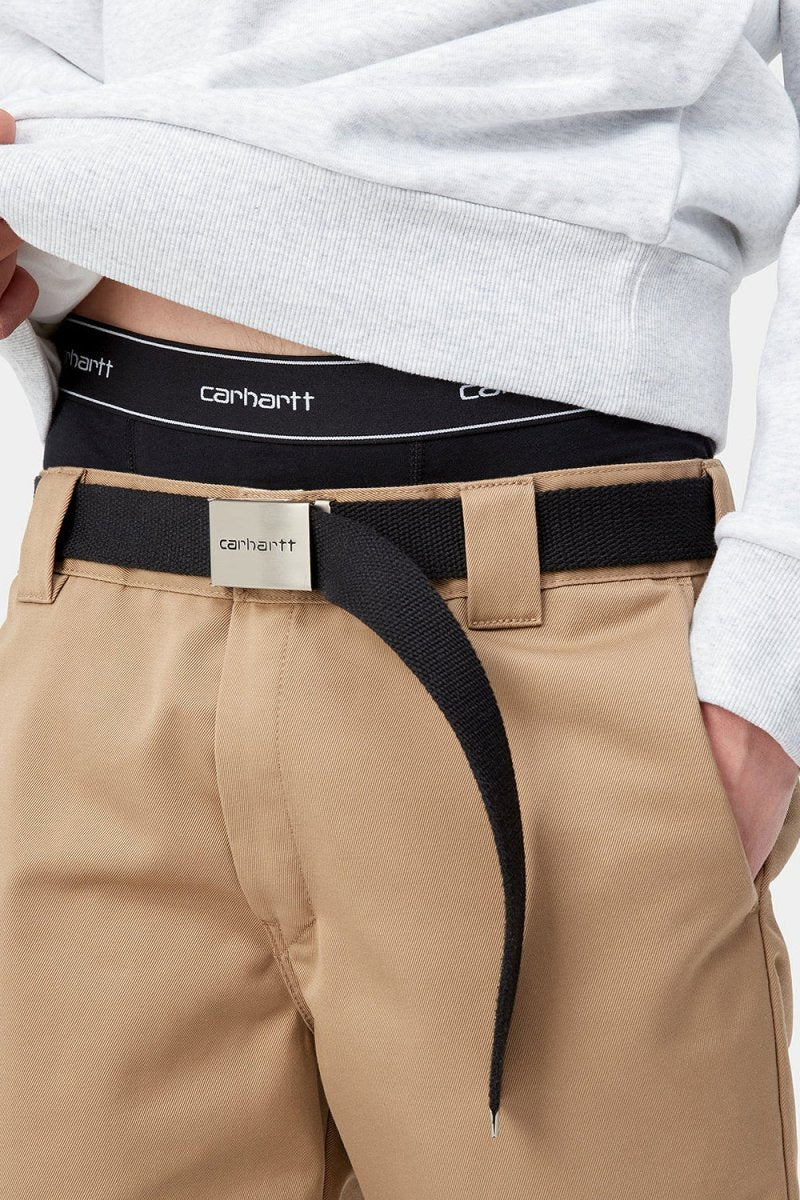 Carhartt 2 Pack Cotton Script Woven Boxers (Black) | Underwear