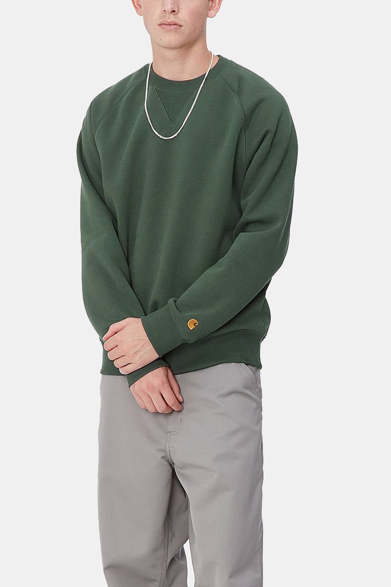 Carhartt WIP Chase Sweatshirt (Sycamore Tree/Gold) | Sweaters