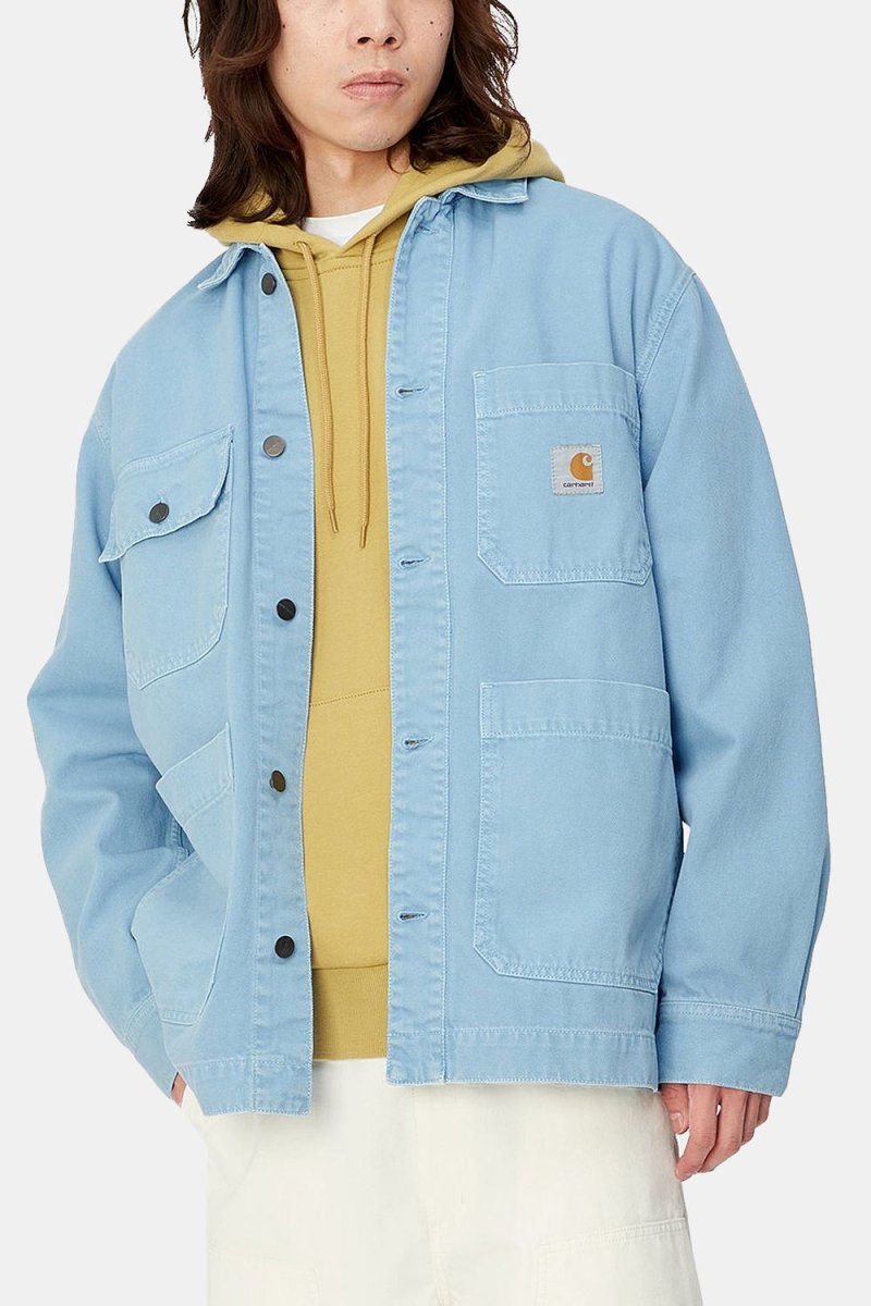 Carhartt WIP Garrison Stone Dyed Coat (Frosted Blue) | Jackets