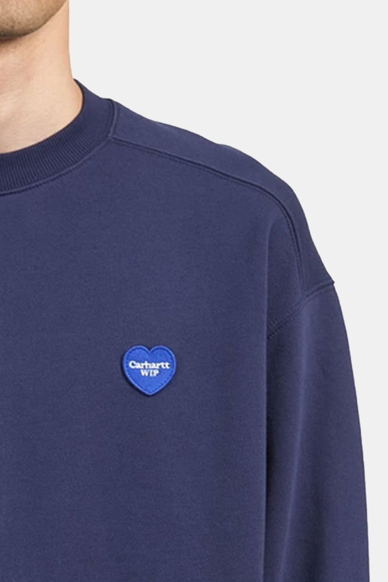 Carhartt WIP Heart Patch Sweat (Blue) | Sweaters