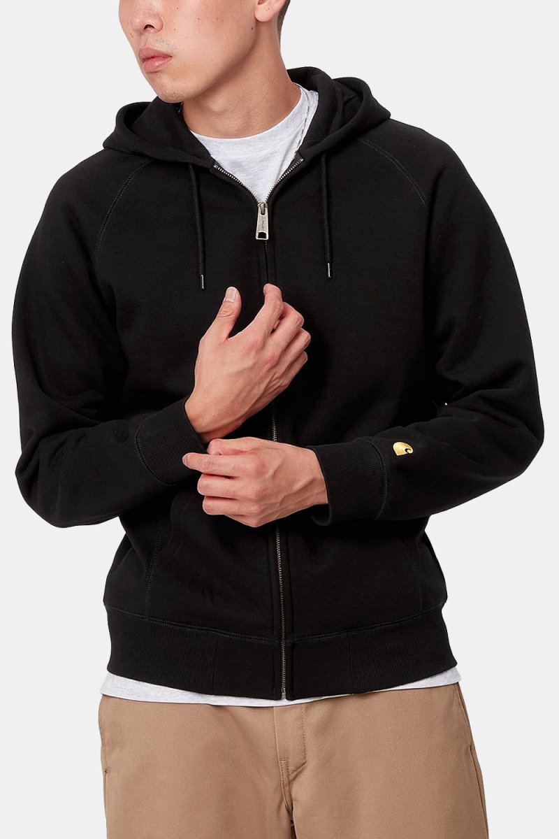 Carhartt WIP Hooded Chase Jacket (Black/Gold) | Jackets
